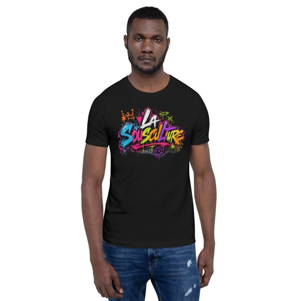 NWT -  S to 3 XL -La Sousculture Graffiti Style Graphic Urban Streetwear T-shirt - Picture 6 of 6